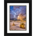 thumbnail image 1 of Jaynes Gallery 13x18 Black Ornate Wood Framed with Double Matting Museum Art Print Titled - USA-New Mexico-White Sands National Park Thunderstorm rainbow over desert, 1 of 4