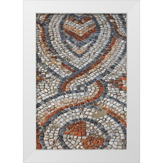 Jaynes Gallery 13x18 White Modern Wood Framed Museum Art Print Titled - Turkey-Ephesus Roman mosaic floor in ancient city