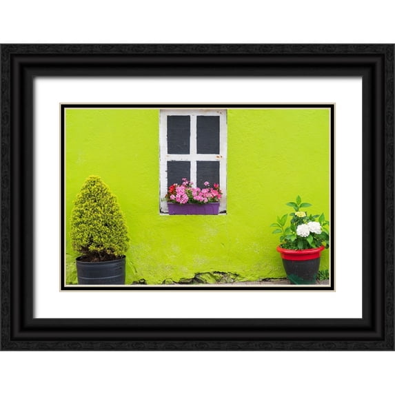 Jaynes Gallery 14x11 Black Ornate Wood Framed with Double Matting Museum Art Print Titled - Europe-Ireland-Eyeries-Exterior of weathered house