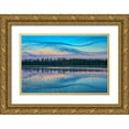 thumbnail image 1 of Jaynes Gallery 14x11 Gold Ornate Wood Framed with Double Matting Museum Art Print Titled - Canada-Ontario-Longlac Sunrise on Klotz Lake, 1 of 4