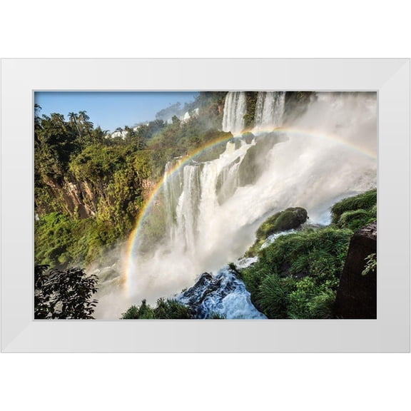 Jaynes Gallery 14x11 White Modern Wood Framed Museum Art Print Titled - Argentina-Iguazu Falls,-Iguazu Falls National Park-