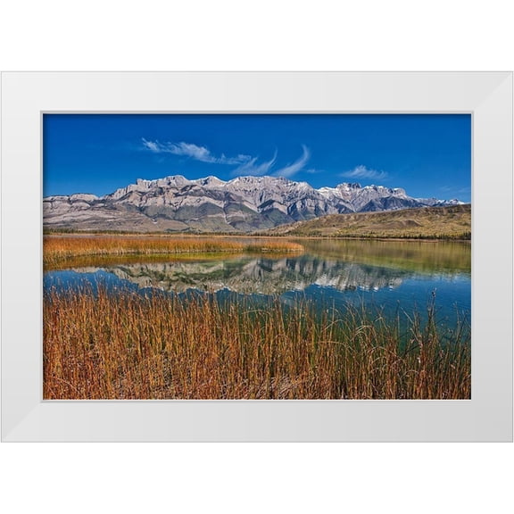 Jaynes Gallery 14x11 White Modern Wood Framed Museum Art Print Titled - Canada-Alberta-Jasper National Park Reflections in Talbot Lake
