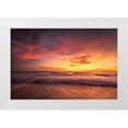 thumbnail image 1 of Jaynes Gallery 14x11 White Modern Wood Framed Museum Art Print Titled - USA-New Jersey-Cape May National Seashore Sunset on ocean shore, 1 of 4