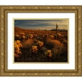 thumbnail image 1 of Jaynes Gallery 14x12 Gold Ornate Wood Framed with Double Matting Museum Art Print Titled - USA-Arizona-Kofa National Wildlife Area-Mountain and desert landscape at sunrise, 1 of 4