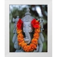 thumbnail image 1 of Jaynes Gallery 15x18 White Modern Wood Framed Museum Art Print Titled - Indonesia-Bali Garland on statue of the Hindu elephant god-Ganesh, 1 of 4