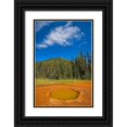 thumbnail image 1 of Jaynes Gallery 17x24 Black Ornate Wood Framed with Double Matting Museum Art Print Titled - Canada-British Columbia-Kootenay National Park Iron-rich Paint Pots mineral springs stain ground, 1 of 4