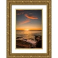 thumbnail image 1 of Jaynes Gallery 17x24 Gold Ornate Wood Framed with Double Matting Museum Art Print Titled - USA-Maine-Acadia National Park Sunset on ocean coastline, 1 of 4