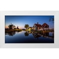 thumbnail image 1 of Jaynes Gallery 24x15 White Modern Wood Framed Museum Art Print Titled - Europe-The Netherlands-Zaandam-Zaanse Schans at sunset, 1 of 4