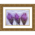 thumbnail image 1 of Jaynes Gallery 24x17 Gold Ornate Wood Framed with Double Matting Museum Art Print Titled - Canada-Manitoba-Sandilands Provincial Forest Prairie crocus flowers in late snow, 1 of 4