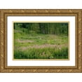 thumbnail image 1 of Jaynes Gallery 24x17 Gold Ornate Wood Framed with Double Matting Museum Art Print Titled - USA-Colorado-Gunnison National Forest Fireweed wildflowers and aspens in meadow, 1 of 4