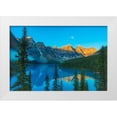 thumbnail image 1 of Jaynes Gallery 24x17 White Modern Wood Framed Museum Art Print Titled - Canada-Alberta-Banff National Park Moraine Lake and Valley of the Ten Peaks at sunrise, 1 of 4