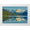 thumbnail image 1 of Jaynes Gallery 24x17 White Modern Wood Framed Museum Art Print Titled - Canada-Alberta-Jasper National Park Reflections in Maligne Lake, 1 of 4