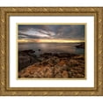 thumbnail image 1 of Jaynes Gallery 24x20 Gold Ornate Wood Framed with Double Matting Museum Art Print Titled - USA-Maine-Acadia National Park Moody sunset on ocean coastline, 1 of 4