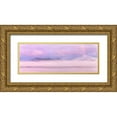 thumbnail image 1 of Jaynes Gallery 32x14 Gold Ornate Wood Framed with Double Matting Museum Art Print Titled - USA-Washington State-Seabeck Rainbow sunrise panoramic over Hood Canal and Olympic Mountains, 1 of 4