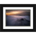 thumbnail image 1 of Jaynes Gallery 32x23 Black Ornate Wood Framed with Double Matting Museum Art Print Titled - USA-New Jersey-Cape May National Seashore Cloudy sunrise on seashore, 1 of 4