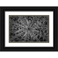 thumbnail image 1 of Jaynes Gallery 32x23 Black Ornate Wood Framed with Double Matting Museum Art Print Titled - USA-Washington State-Seabeck Black and white close-up of thistle plant, 1 of 4
