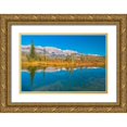 thumbnail image 1 of Jaynes Gallery 32x23 Gold Ornate Wood Framed with Double Matting Museum Art Print Titled - Canada-Alberta-Jasper National Park Reflections in Talbot Lake, 1 of 4