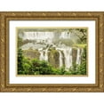 thumbnail image 1 of Jaynes Gallery 32x23 Gold Ornate Wood Framed with Double Matting Museum Art Print Titled - Brazil-Iguazu Falls Landscape of waterfalls, 1 of 4