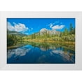 thumbnail image 1 of Jaynes Gallery 32x23 White Modern Wood Framed Museum Art Print Titled - Canada-Alberta-Kananaskis Country Mount Lorette reflects in Lorette Ponds, 1 of 4