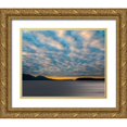 thumbnail image 1 of Jaynes Gallery 32x26 Gold Ornate Wood Framed with Double Matting Museum Art Print Titled - Washington-Seabeck Cloudy sunset on Hood Canal, 1 of 4