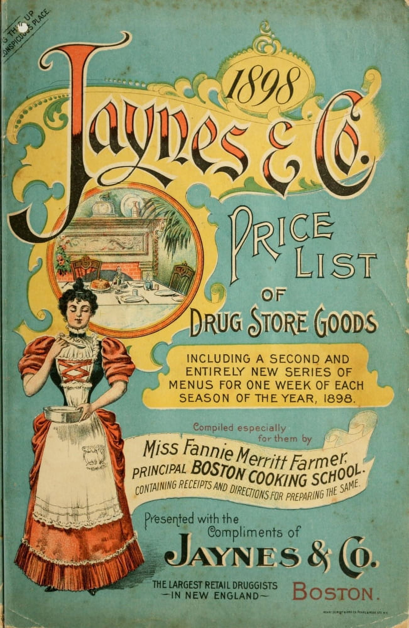 Jaynes Price-list of Drug-store Goods 1898 Cover Canvas Art - (24 x 36)