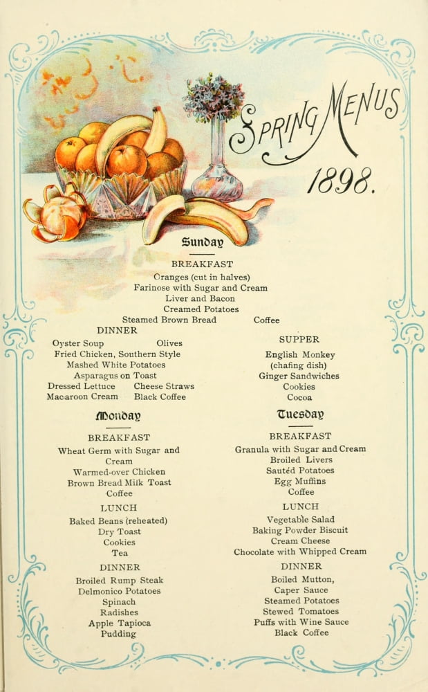Jaynes Price-list of Drug-store Goods 1898 Spring Menus Canvas Art - (18 x 24)