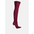 thumbnail image 1 of Jaynetts Stretch Suede Micro High Knee Boots, 1 of 10