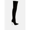 thumbnail image 1 of Jaynetts Stretch Suede Micro High Knee Boots, 1 of 10
