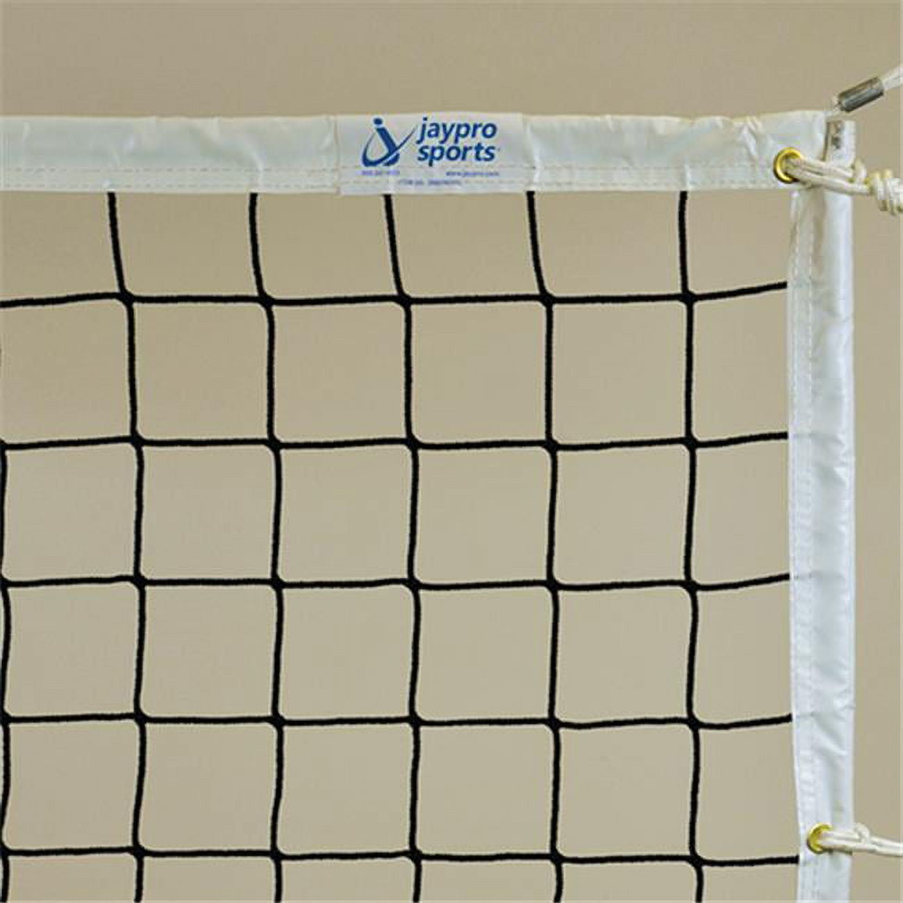 Jaypro Sports PVBN5 Volleyball Net 3.5 mm Knotless Poly with Plateena