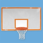 Jaypro Sports Rect Perforated Steel Backboards with Bord and Targ - White/Orange