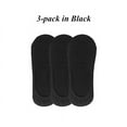 thumbnail image 1 of Jayrav 3 pack mens cotton no show liner boat invisible sports activity socks size 9 to 13 - Black, 1 of 2