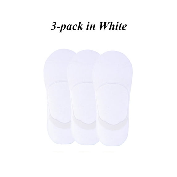 Jayrav 3 pack mens cotton no show liner boat invisible sports activity socks size 9 to 13 - White