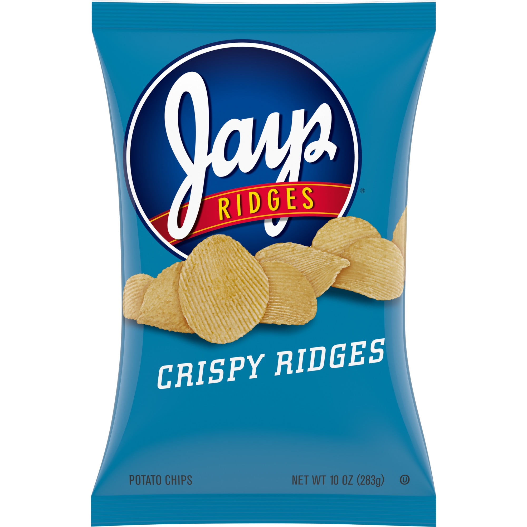 Jays Potato Chips, Crispy Ridges, 10 oz Bag