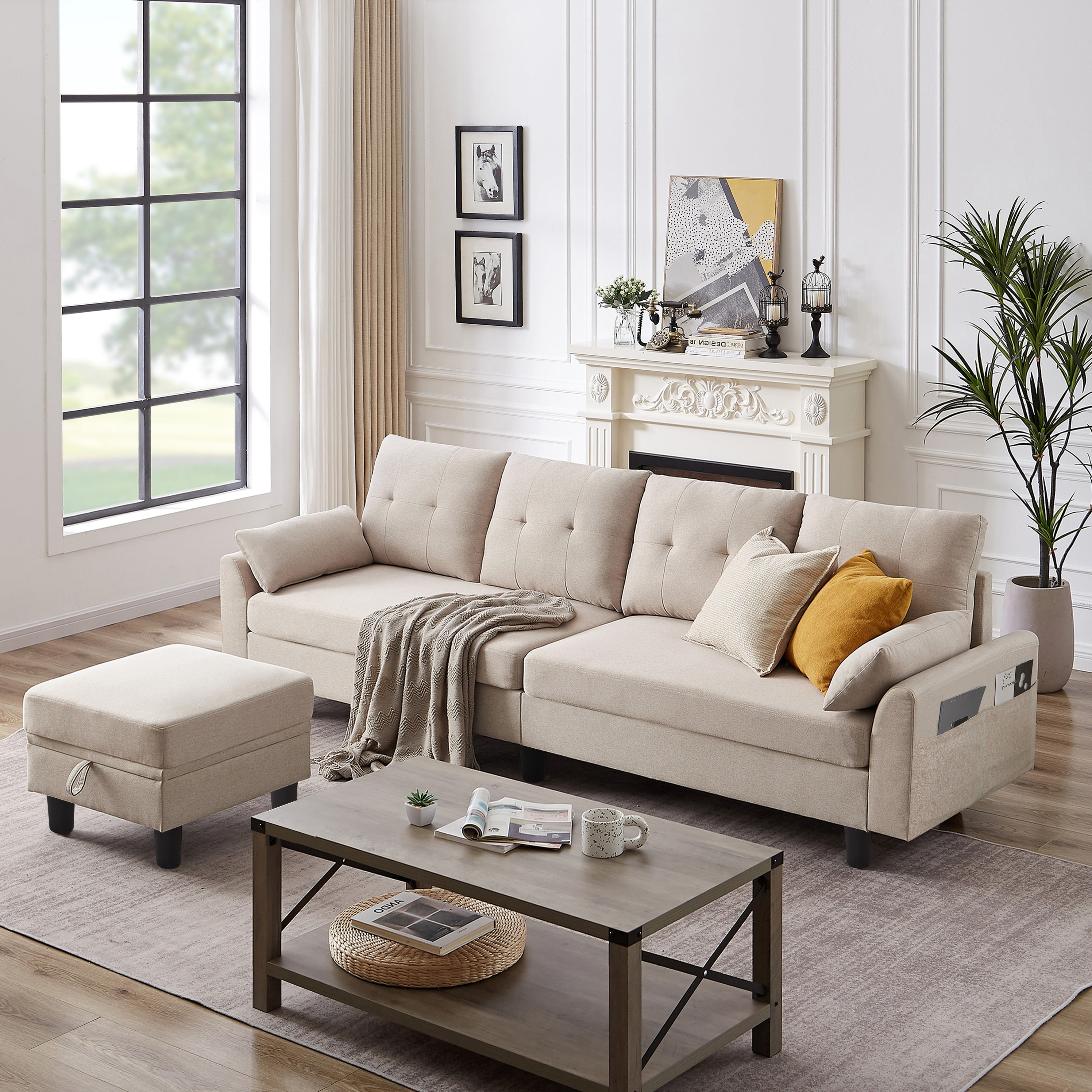 Pingliang Home Convertible Sofa with Adjustable Ot