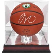Jayson Tatum Boston Celtics Autographed Wilson Team Logo Basketball with Mahogany Team Logo Display Case - Fanatics Authentic Certified