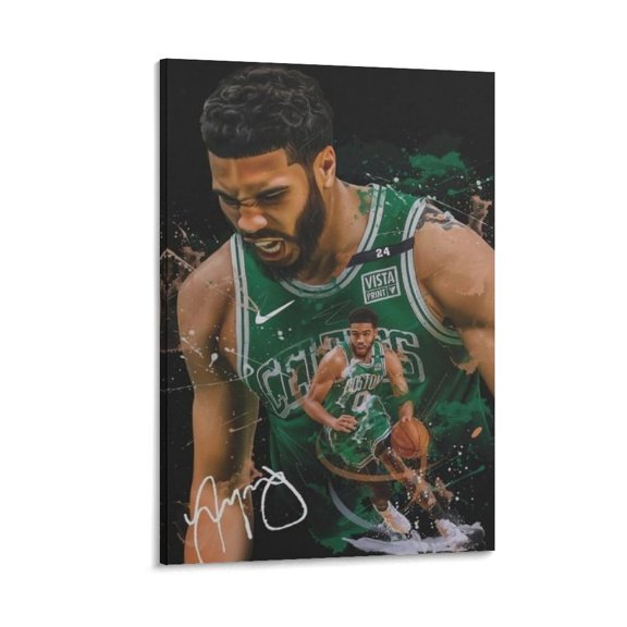 Jayson Tatum Canvas Poster Print Canvas Poster Wall Art Picture Prints Hanging Photo Gift Decor Home Posters Artworks 08x12inch(20x30cm)