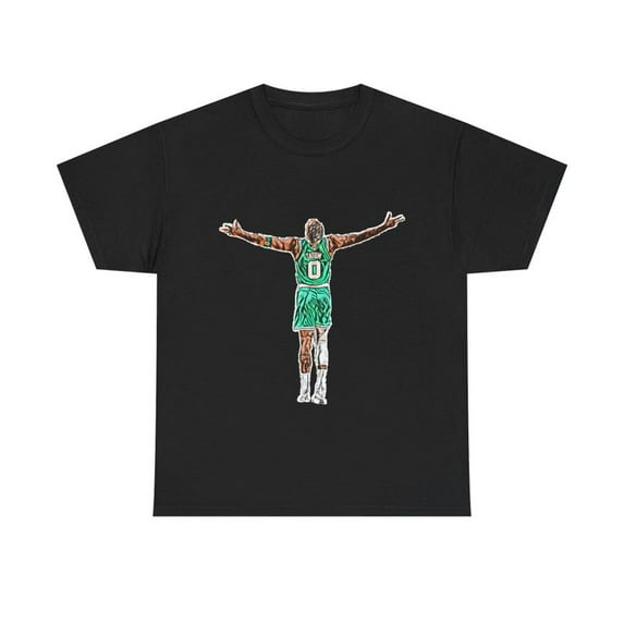 Jayson Tatum Celebration Boston Cotton Tee Shirt | Unisex Heavy Cotton Tee
