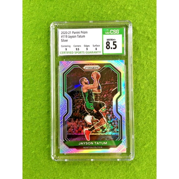 Jayson Tatum SILVER PRIZM CARD CSG 8.5 CELTICS 2020 Panini JAYSON TATUM Prizm SP