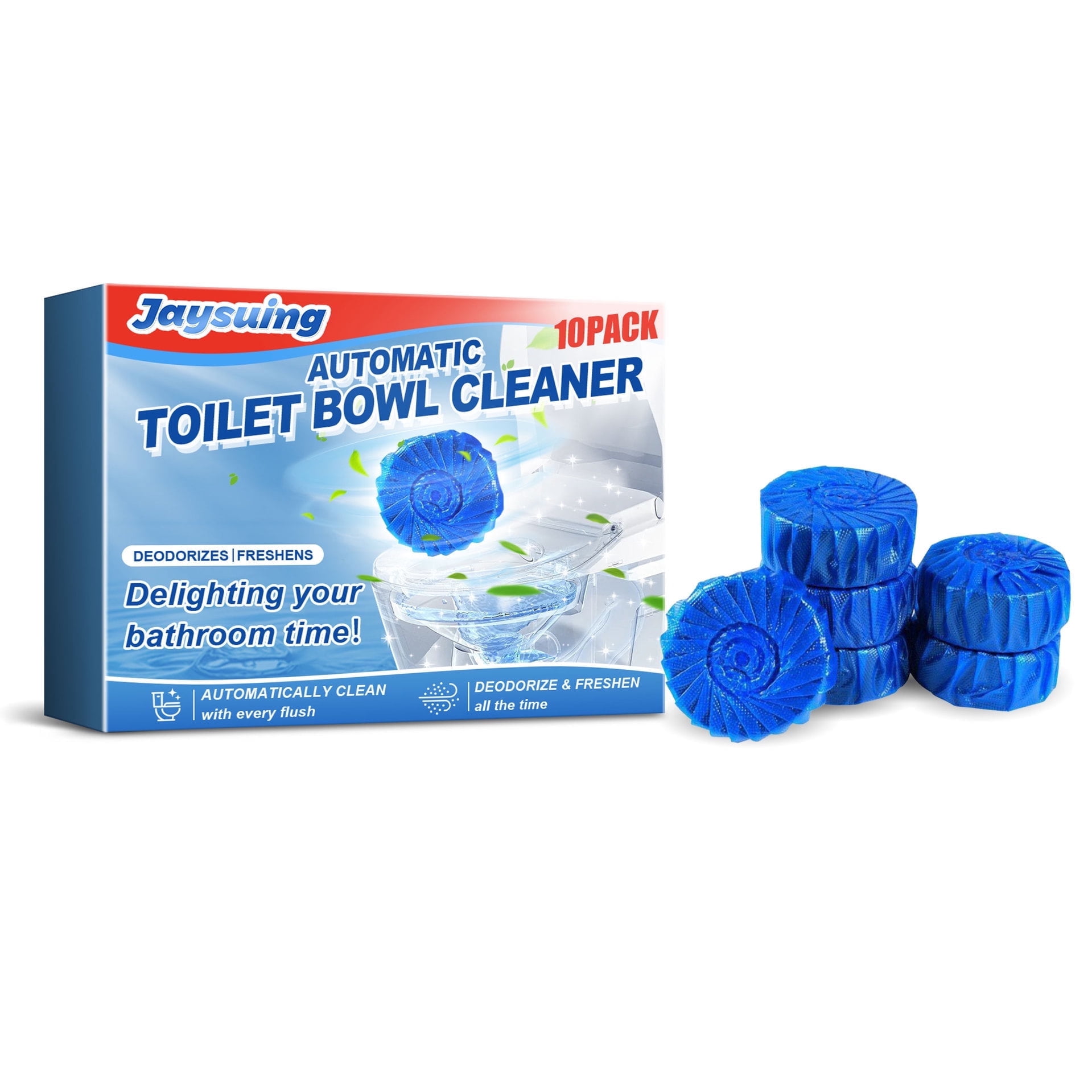 Jaysuing 10 Count Bathroom Cleaner Tablets, with 10Pack Toilet Bowl Cleaner & Baking Soda ...