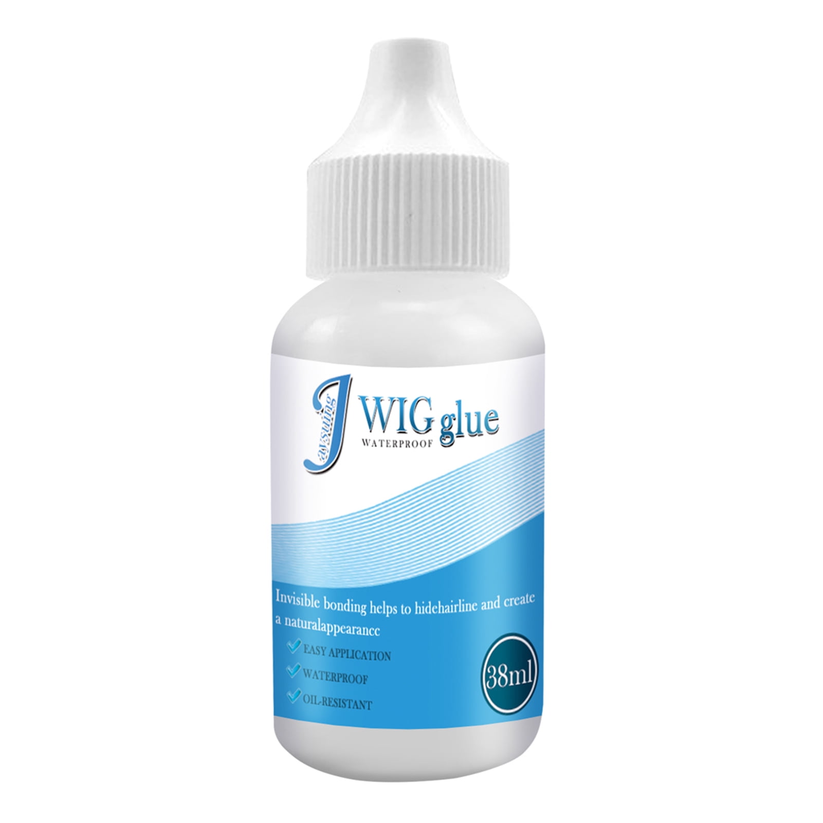 Jaysuing 38ml Wig Glue Only Scalp Invisible Bonding Easy Application Waterproof Oil-Resistant Hide Hairline Natural Appearance, Size: 38 ml