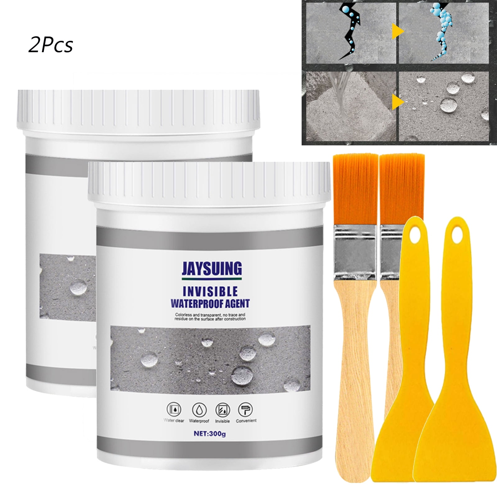 Jaysuing Invisible Waterproof Agent 10.5Fl Oz (300ml), Transparent  Waterproof Coating Waterproof Glue - Waterproof Sealant, Super Strong Invisible  Waterproof Anti-Leakage Agent 