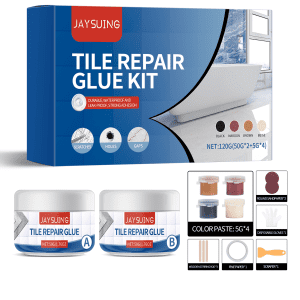 Jaysuing Tile Repair Glue Set, Tile Bath Shower Repair Scratches Crack ...