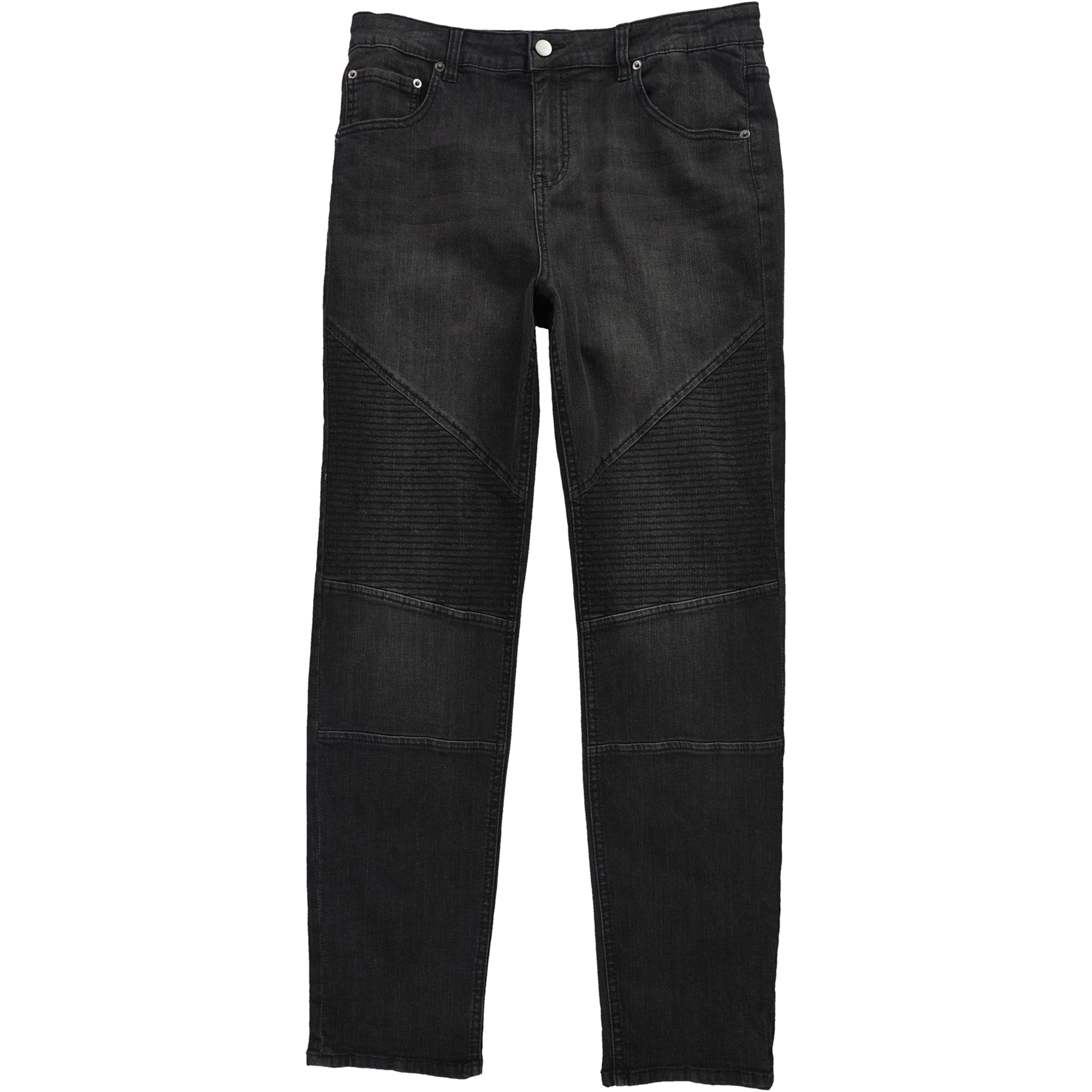 Jaywalker Boys Moto Knee Straight Leg Jeans, Black, Big Kids