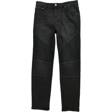 Jaywalker Boys Moto Knee Straight Leg Jeans, Black, Big Kids (8-20), XL