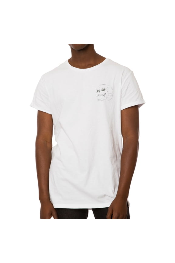 Mens Casual Graphic T-Shirt, White, Medium