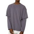 thumbnail image 1 of Jaywalker Mens Layered Oversized Sweatshirt, Grey, Large, 1 of 2