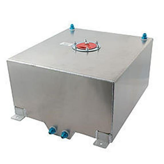 Jaz Products 210-515-03 Fuel Cell - 15 gal - 20-1/4 in W x 18-1/8in D x 10in T - (2) 8 AN Outlets - 8 AN Vent / Return - Foam - Aluminum - Natural - Each