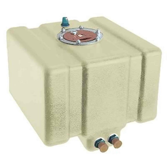 Jaz 250-005-NF5 Fuel Cell - 5 gal - 13 x 13 x 8 in Tall - Two 8 AN Outlet - 6 AN Vent - Plastic - Natural