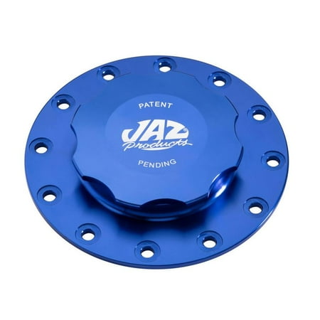 Jaz 391-730-11 Billet Threaded Fuel Cell Cap, 12-Bolt, Blue