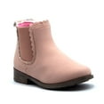 thumbnail image 1 of Jazamé Girls' Ankle High Zipped Suede Round Toe Dress Boots, Blush, 1, 1 of 3